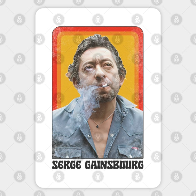 Serge Gainsbourg /\/ Retro Style Fan Art Magnet by DankFutura